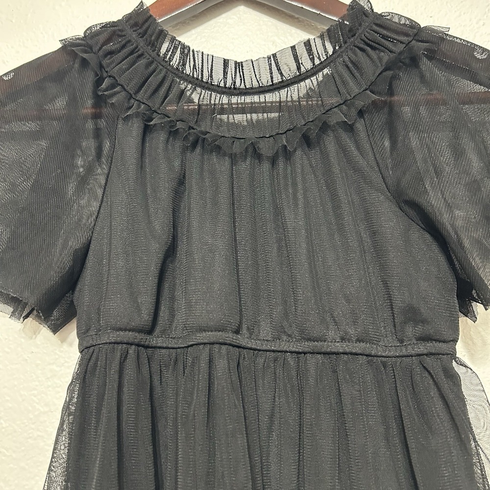 ThereAbouts Black Tiered Long Dress Girls Size 6/6X Party Funeral - Picture 7 of 7